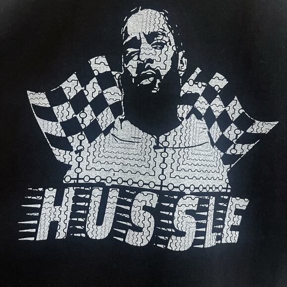 NWOT Nipsey Hussle Hustle & Motivate Hip Hop Tshirt - Black Blue, Size L - Picture 5 of 7